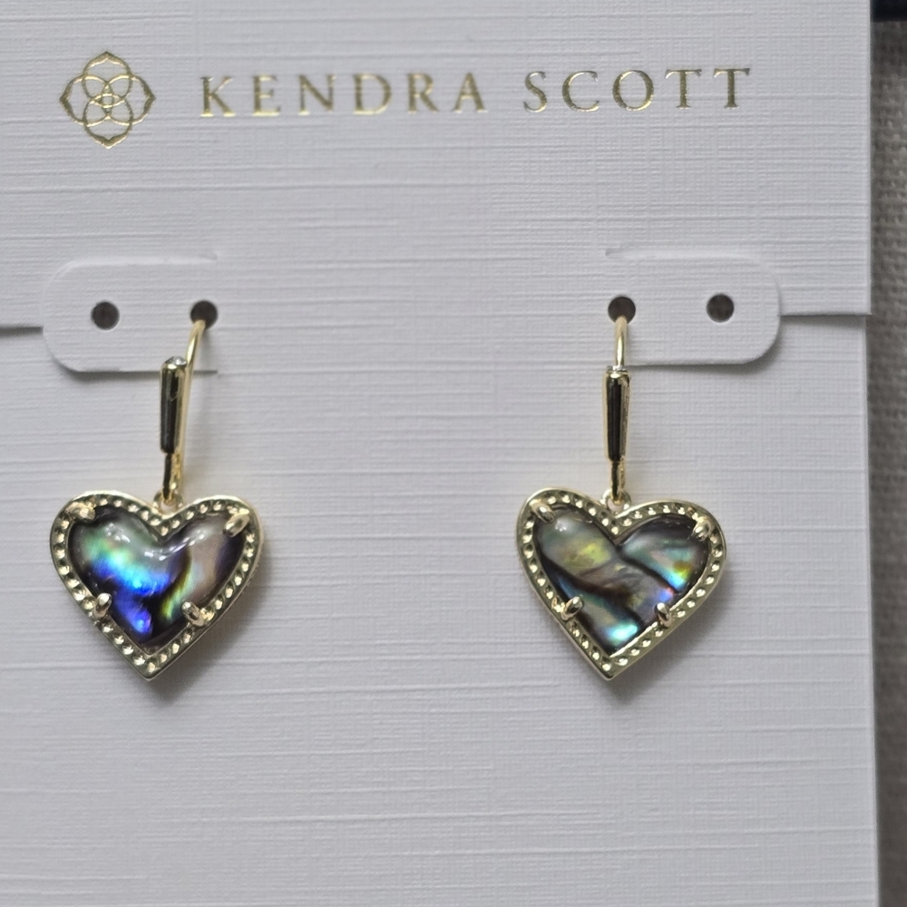 Kendra Scott Ari Heart Gold Drop Earrings